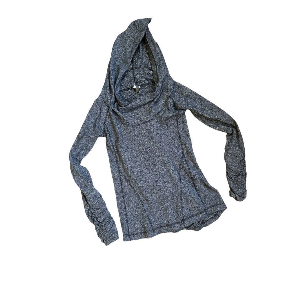 XCVI Cowl Neck Hooded Sweatshirt Women’s Gray Size Small